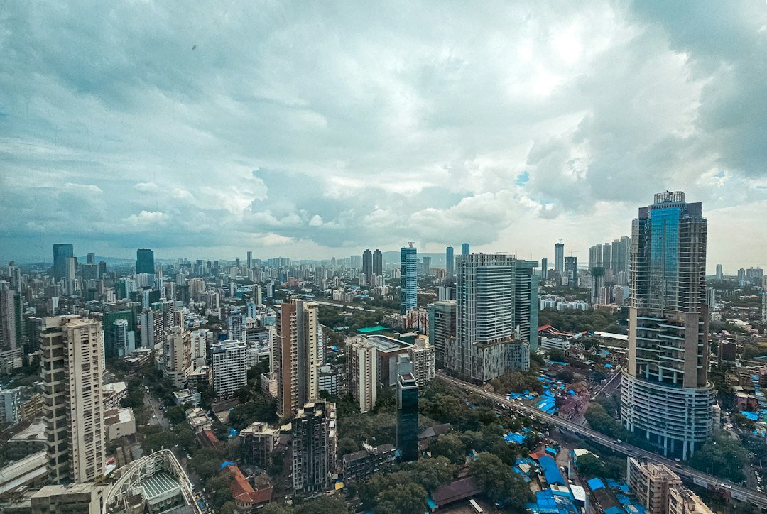 Mumbai Lower Parel skyline and business district towers