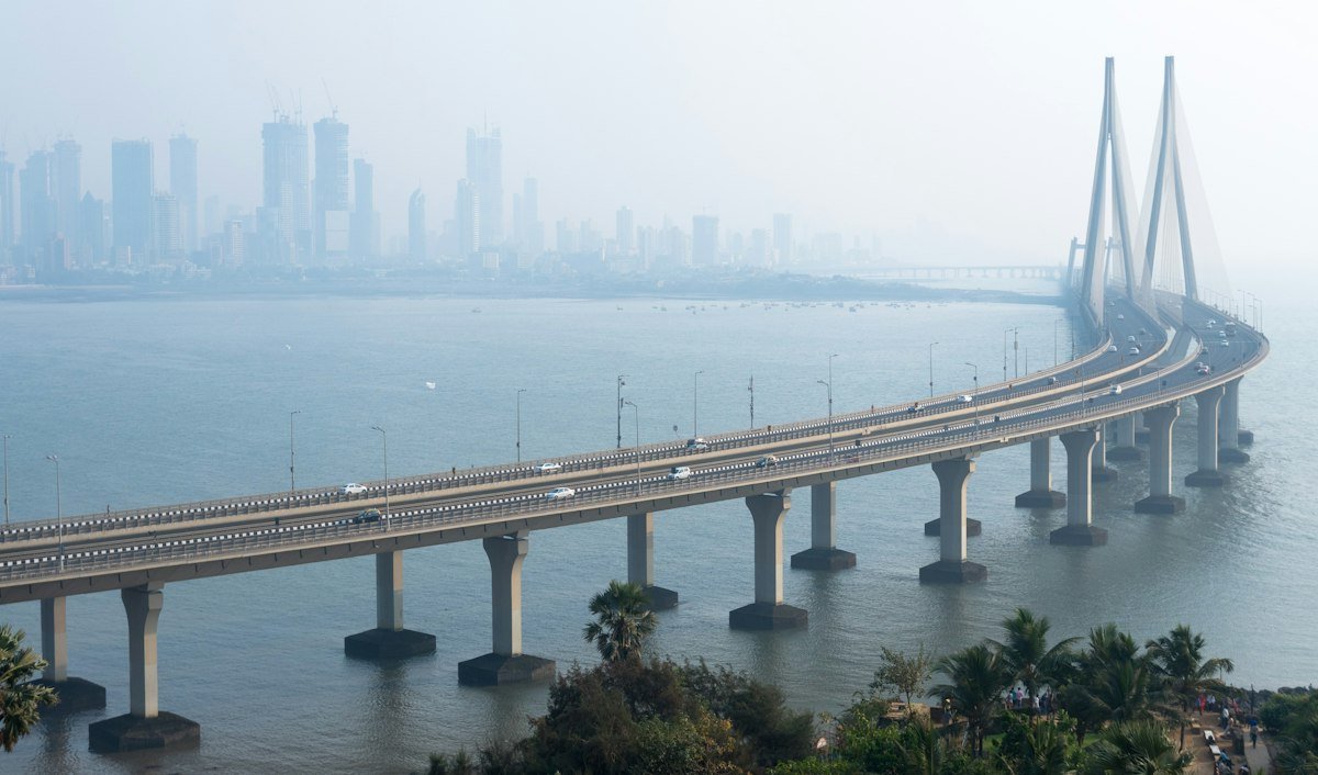 Bandra Worli Sea Link and Mumbai coastline