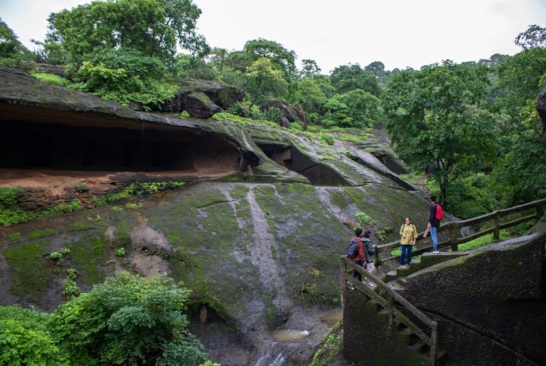 Kanheri Caves in the green landscape of Sanjay Gandhi National Park, Borivali