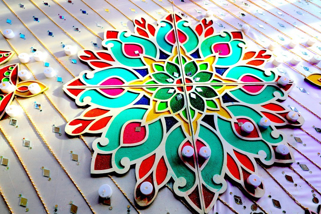 Colourful Diwali rangoli image for festive wishes 2026